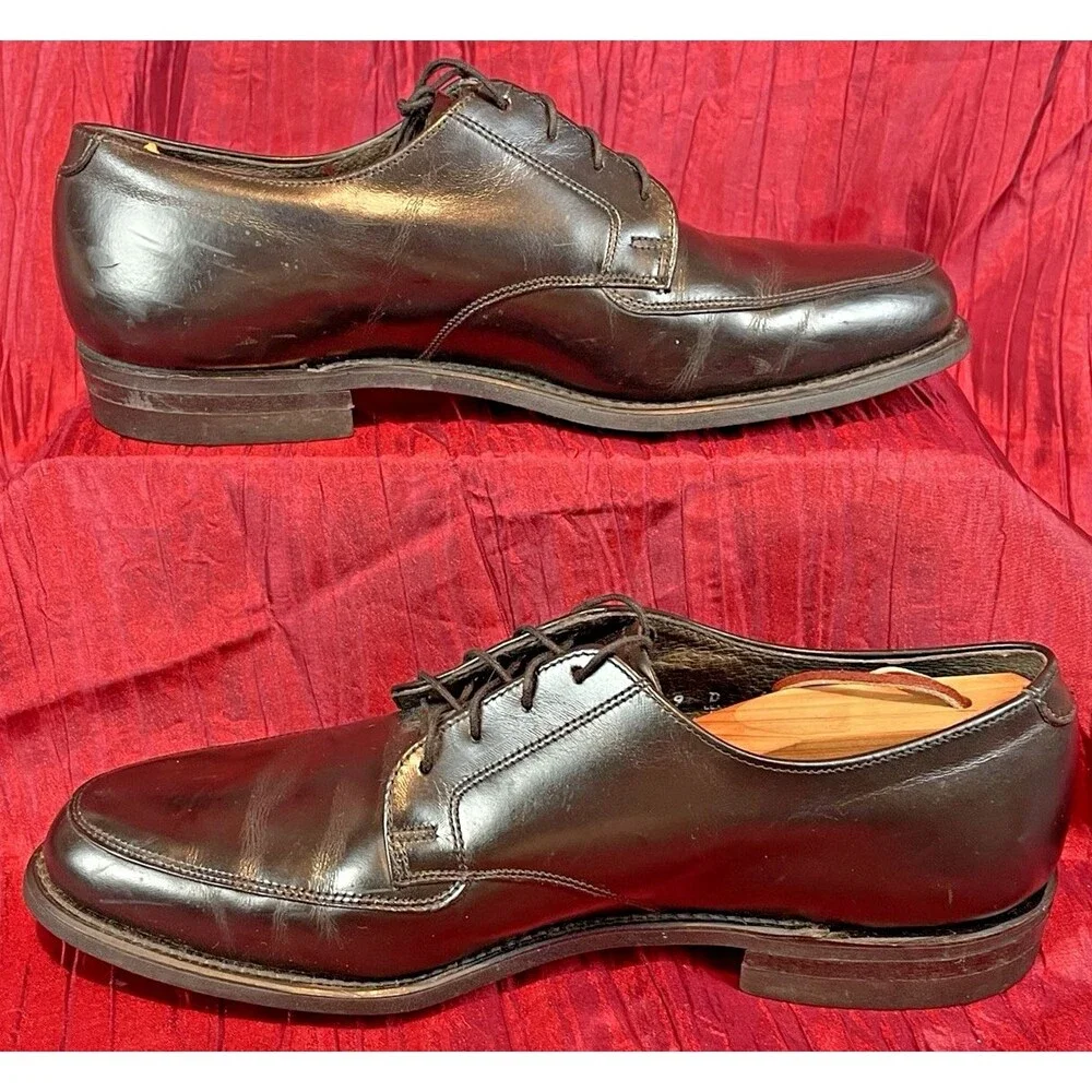 Men’s Stuart McGuire Spring Step Black Leather Oxford Dress Shoes sz 9D